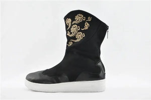 Men's shoes retro official boots auspicious cloud embroidery - Yandan_Hanfu