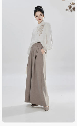 Songyu modern Hanfu floral shirt Song pants and skirt product photo 11