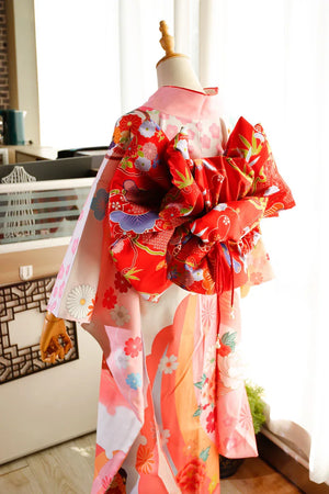 Kimono belt, swinging sleeve kimono flower knot, big three-leaf shaped bow with belt bag belt, geisha shaped belt. - Yandan_Hanfu