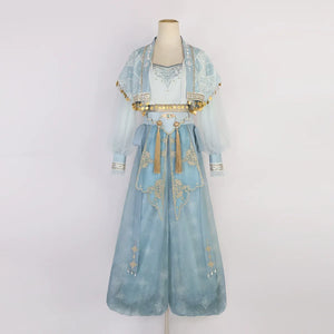 【Cloud traveler】 blue Hanfu Dunhuang Western style ethnic style suit Princess Jasmine - Yandan_Hanfu