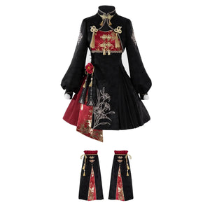Lolita Chinese style cheongsam suspender skirt set - Yandan_Hanfu