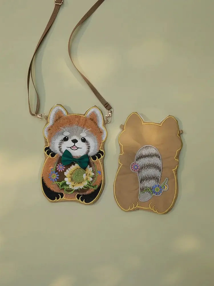 Embroidered Little Bear Hanfu Bag – New Chinese Style Crossbody Purse for Women - Yandan_Hanfu