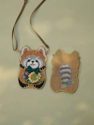 Embroidered Little Bear Hanfu Bag – New Chinese Style Crossbody Purse for Women - Yandan_Hanfu