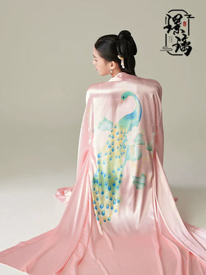 New Chinese style high-end morning robe large size nightgown Hanfu wide-sleeved pajamas - Yandan_Hanfu
