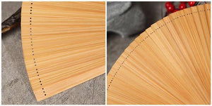 Folding fan female dance fan Hanfu Chinese style full bamboo fan - Yandan_Hanfu