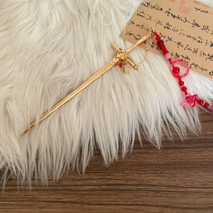 New Chinese Style Sword Spike Tassel Hairpin Ancient Style Shaking Tassel Hanfu Sword Hairpin Hair Accessories - Yandan_Hanfu