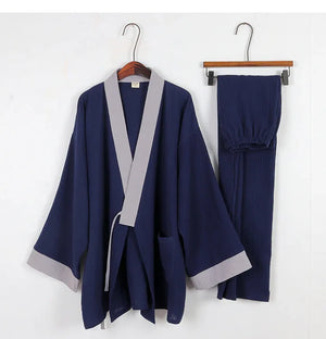 Spring&summer men's pure cotton Hanfu antique pajamas - Yandan_Hanfu