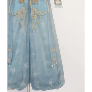 【Cloud traveler】 blue Hanfu Dunhuang Western style ethnic style suit Princess Jasmine - Yandan_Hanfu