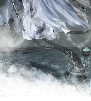 Clivia Ink Cloak – Unisex Ming-Style Hanfu Cape with Cross Collar for Ceremonial Elegance - Yandan_Hanfu