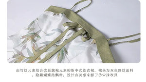 Bamboo Green New Chinese Hanfu Dress - Yandan_Hanfu