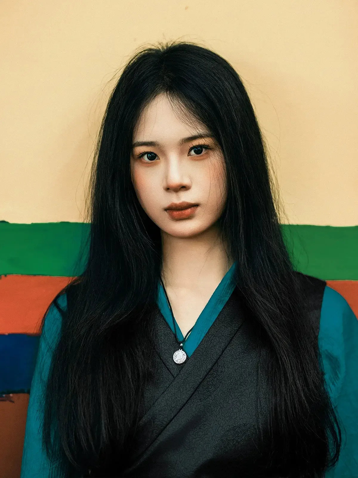 Peacock blue Tibetan clothing, Tibetan minority, chic primitive tribal clothing - Yandan_Hanfu