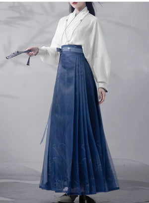 New Chinese style orchid horse dress Ming-made Hanfu skirt - Yandan_Hanfu