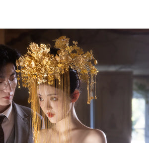 Elegant Toast Dress – Modern Chinese Gown with Exquisite Embroidery for Engagement & Gala Events - Yandan_Hanfu