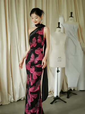 "Shadow" fishtail streamer robe knot bride engagement annual party dress - Yandan_Hanfu