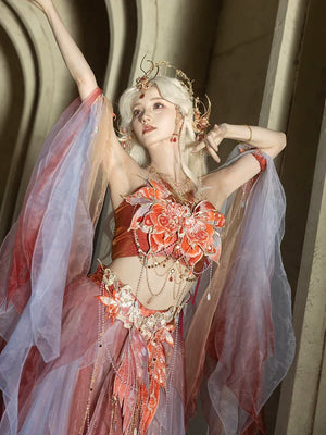 Butterfly of the Desert – Apsara-Inspired Costume in Dunhuang Western Style - Yandan_Hanfu