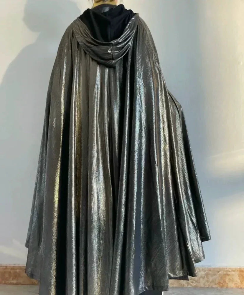 Hanfu cloak domineering men's and women's black, red and silver - Yandan_Hanfu