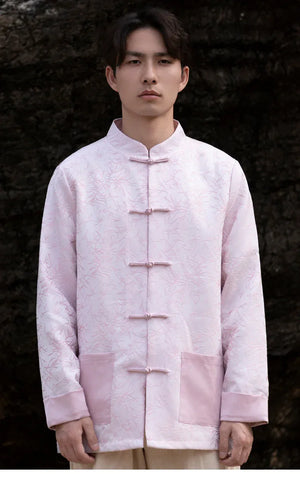New Chinese style jacquard disc button top men's Tang suit - Yandan_Hanfu