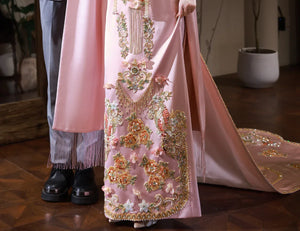 Jade Pool – Original New Chinese Style Evening Gown for Engagement & Elegant Toast Ceremonies - Yandan_Hanfu