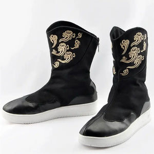 Men's shoes retro official boots auspicious cloud embroidery - Yandan_Hanfu
