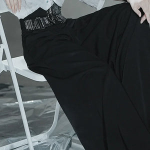 Ink Rhythm – Unisex Wool Coat Set in New Chinese Style | Calligraphy-Inspired Ink Wash Design - Yandan_Hanfu