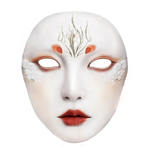 Soul Crop Antique Mask Full Face Adult Handsome Male Emperor - Yandan_Hanfu
