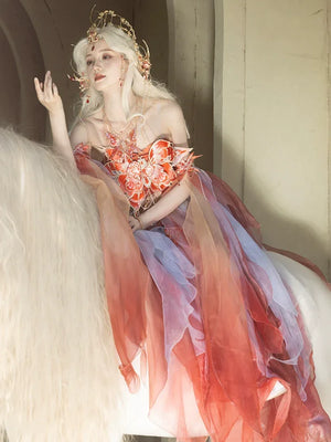 Butterfly of the Desert – Apsara-Inspired Costume in Dunhuang Western Style - Yandan_Hanfu