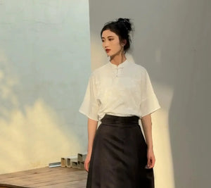 Ming imitation makeup flower woven gold horse dress set four seasons - Yandan_Hanfu