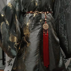 Yuxiao Shen - Hanfu Men's Ming-Dynasty robe, embroidery, weaving gold, spring and autumn dragon pattern domineering