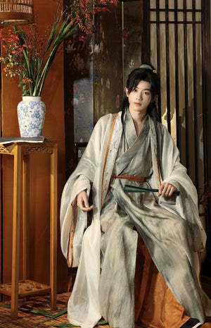 Fusang Elegance – Song Dynasty Inspired Hanfu with Embroidered Top & Flowing Pleated Skirt - Yandan_Hanfu