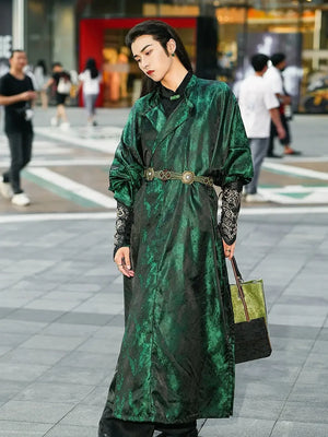 Tang round neck robe Hanfu spring and summer men's and women's round neck robe - Yandan_Hanfu