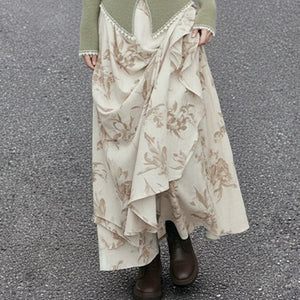 Lily Whisper – White Long Coat | Ivory Embroidered Warm High-Neck Outerwear for Everyday Elegance - Yandan_Hanfu