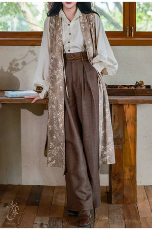 “Seventy-Two Haze” – New Chinese Blouse & High-Waisted Trousers | South-of-France Holiday Edition - Yandan_Hanfu