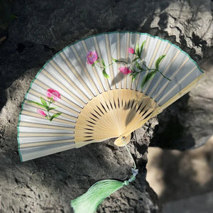 Suzhou double-sided embroidery fan antique embroidery folding fan antique fan cheongsam - Yandan_Hanfu