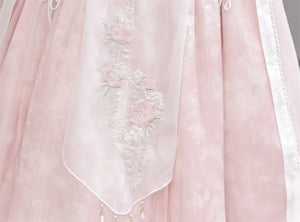 Smoke Fendai Hanfu antique lolita cute sweet Han element two-piece set - Yandan_Hanfu