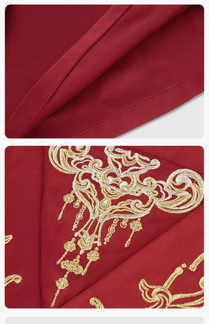 Perfect Harmony Bridal Hanfu – New Chinese Style Mamian Skirt Wedding Dress for Engagement & Reception - Yandan_Hanfu