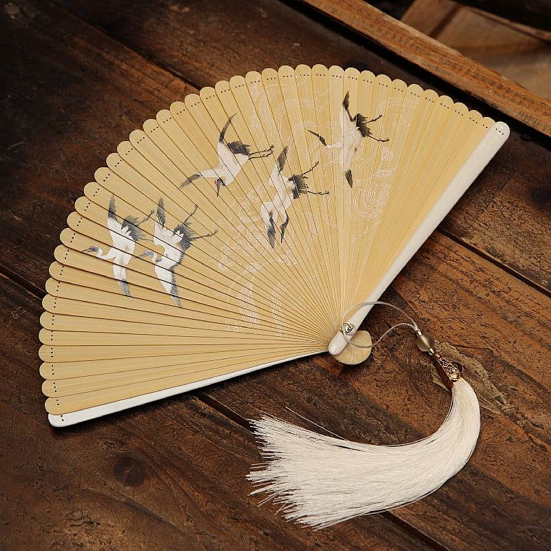 Folding fan female dance fan Hanfu Chinese style full bamboo fan