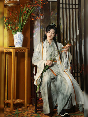 Fusang Elegance – Song Dynasty Inspired Hanfu with Embroidered Top & Flowing Pleated Skirt - Yandan_Hanfu