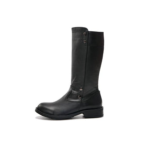 Black zipper Kangba Tibetan leather boots variant image