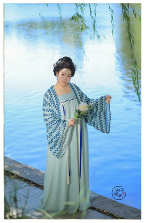 Bicheng – Plus Size Tang-Style Hanfu | Famen Temple Inspired Qi-Xiong Set for Autumn - Yandan_Hanfu