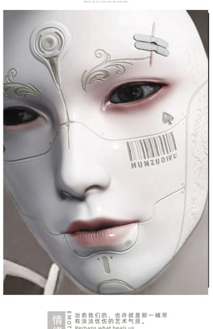 Cyberpunk mask full face antique technology sense cos male - Yandan_Hanfu