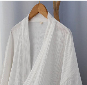 Chinese style pure white Hanfu lined robe homewear pajamas tops pajamas pure cotton - Yandan_Hanfu