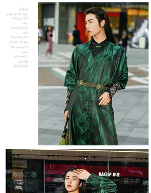 Tang round neck robe Hanfu spring and summer men's and women's round neck robe - Yandan_Hanfu