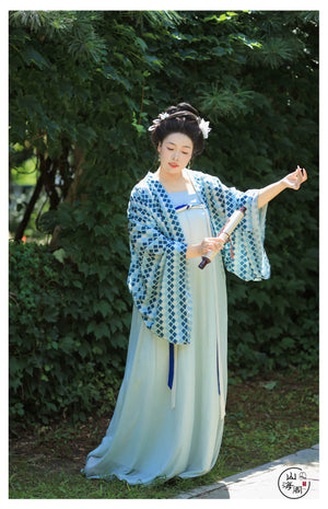 Bicheng – Plus Size Tang-Style Hanfu | Famen Temple Inspired Qi-Xiong Set for Autumn - Yandan_Hanfu