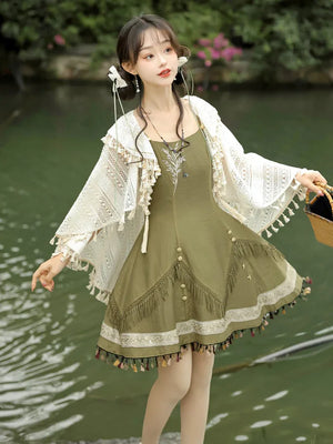 Chinese style cicada Mori exquisite cape Han element sweet Lolita Hanfu - Yandan_Hanfu