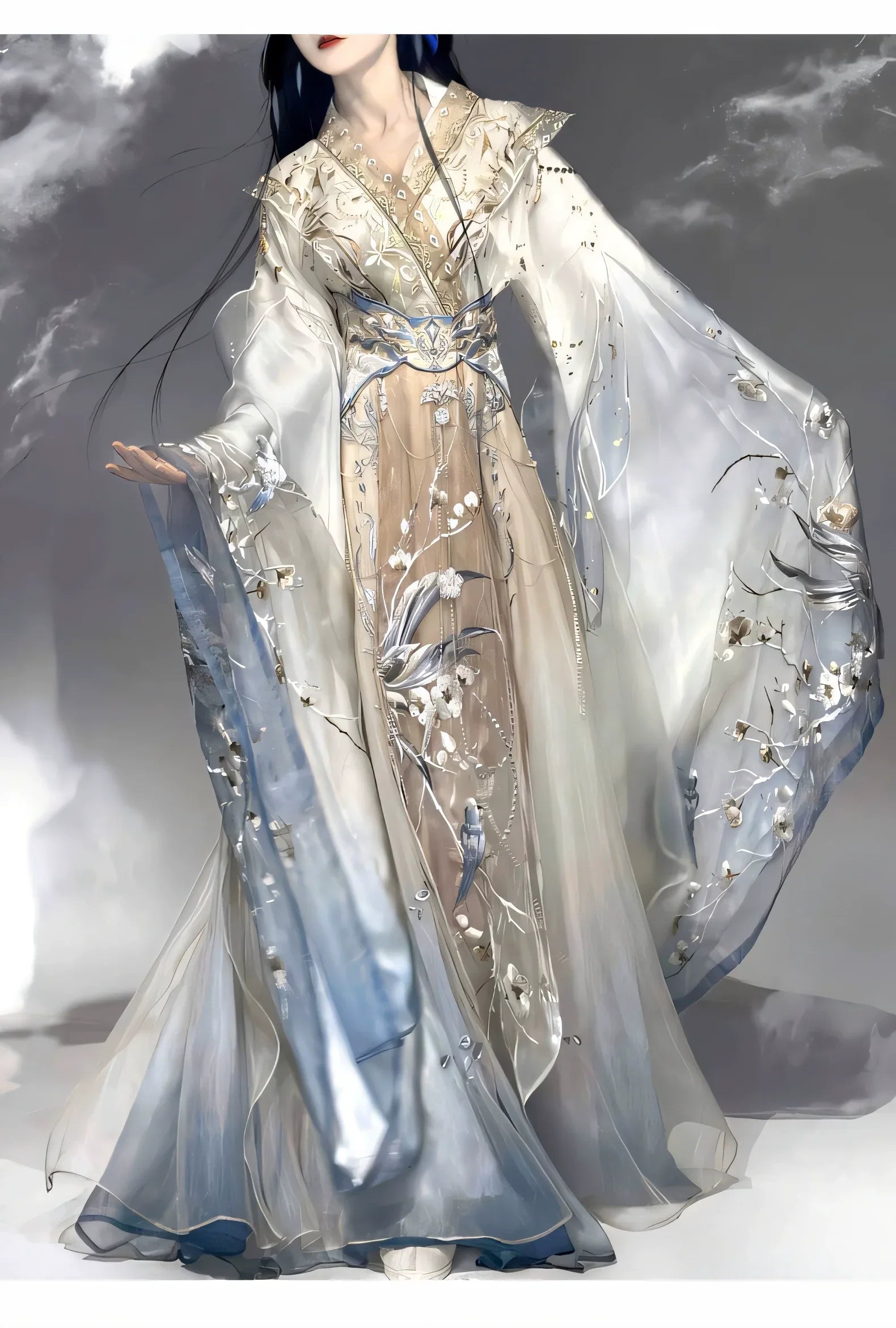 Hanfu female Ji Yue Yao Guang Wei Jinfeng embroidery fairy ancient costume Han element super fairy suit - Yandan_Hanfu