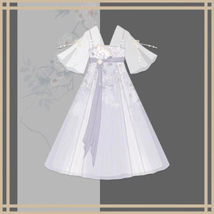 Purple daily Chinese style suspender skirt fairy style - Yandan_Hanfu