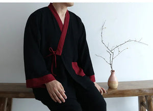 Spring&summer men's pure cotton Hanfu antique pajamas - Yandan_Hanfu