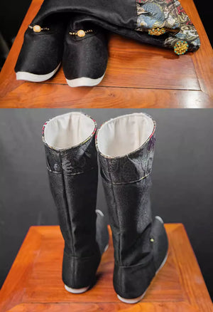 Hanfu boots wedding boots men's flat boots - Yandan_Hanfu
