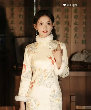 national style tea cheongsam, autumn clothes - Yandan_Hanfu