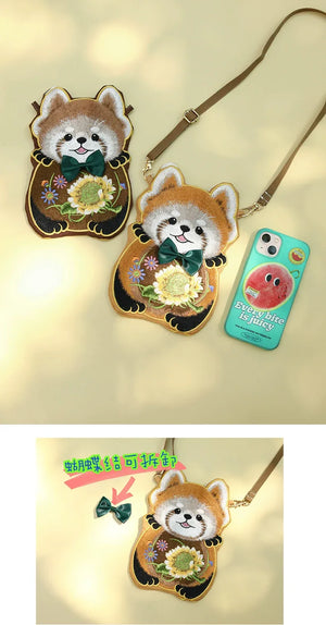 Embroidered Little Bear Hanfu Bag – New Chinese Style Crossbody Purse for Women - Yandan_Hanfu